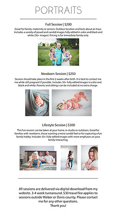 New Portrait pricing