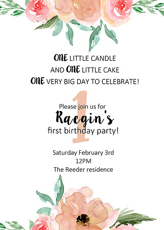 Rae 1st bday