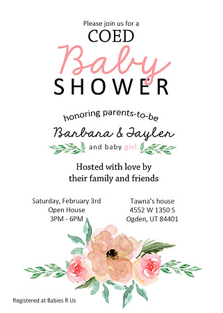 B&T shower invite